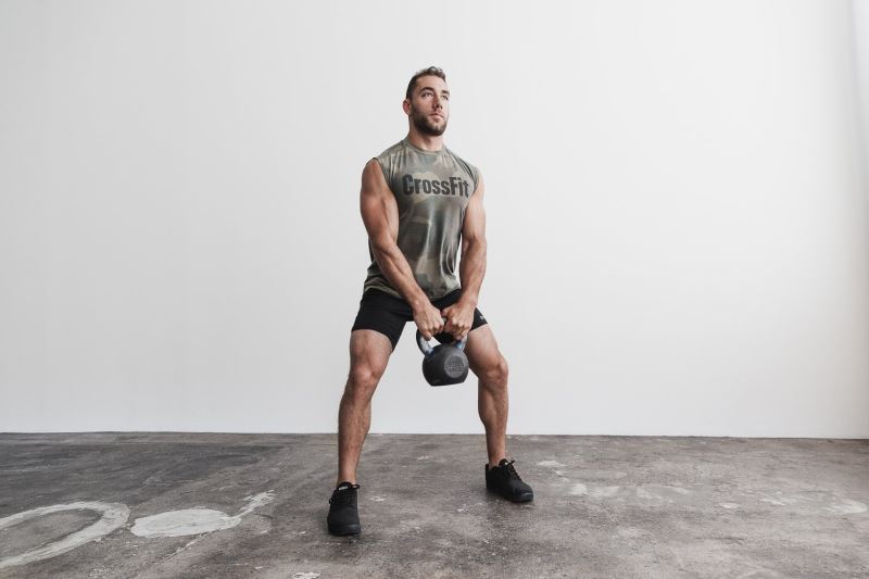 Camouflage Men's Nobull Crossfit sleeveless Camo T-Shirts | ULHYSW-432